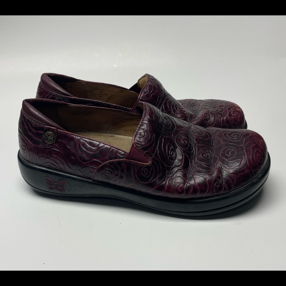 Alegria EU size 38 burgundy loafers occupational shoes